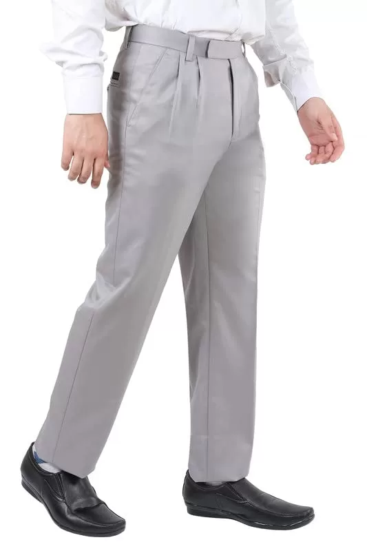 Lindbergh RELAXED FIT FORMAL PANTS - Suit trousers - grey/mottled light grey  - Zalando.de