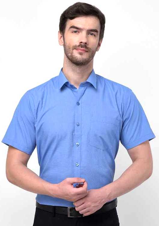 dark blue half sleeve shirt